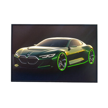 80 x 120cm Car Frame with LED Lights Green