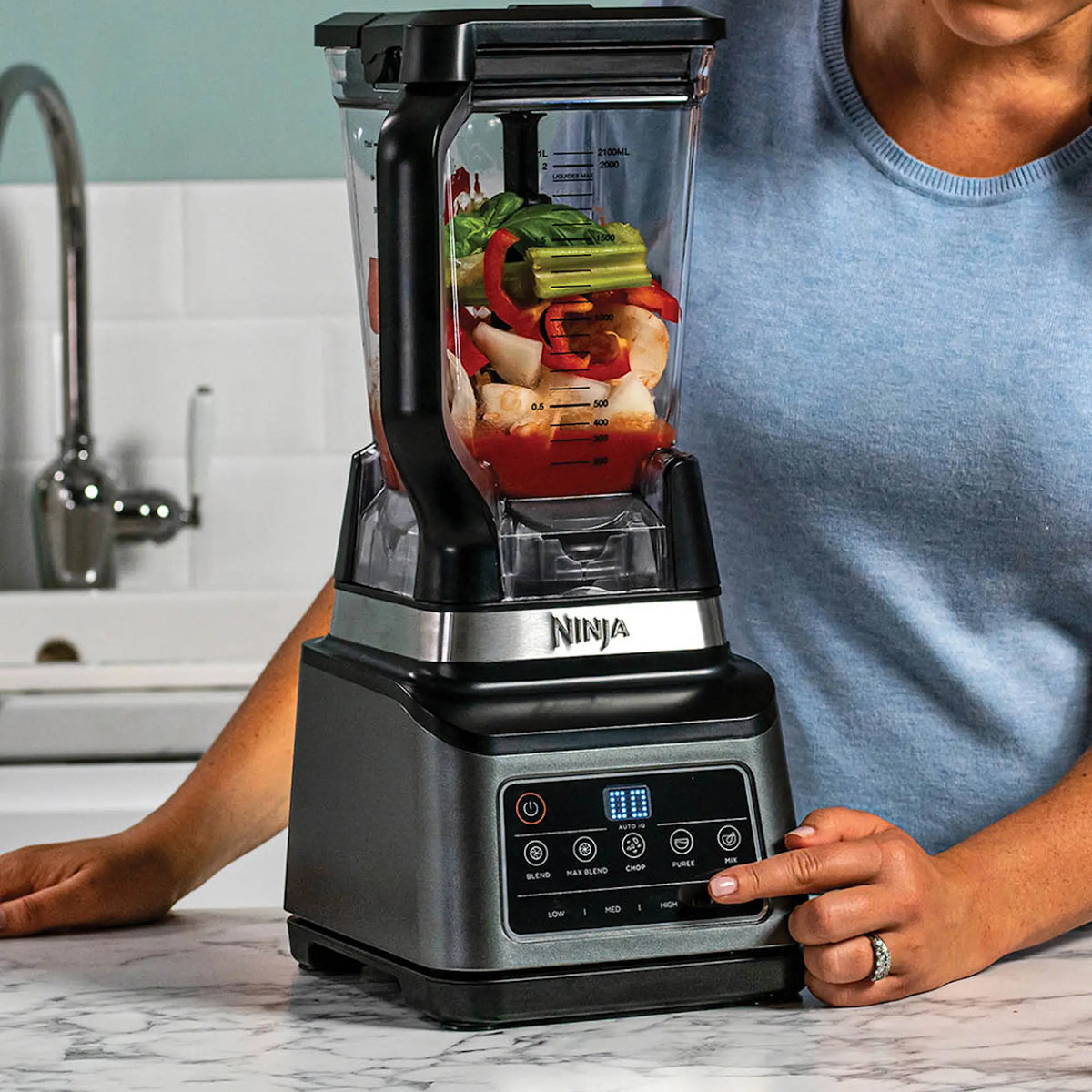 Ninja 3-in-1 Food Processor with Auto-iQ - Black & Silver