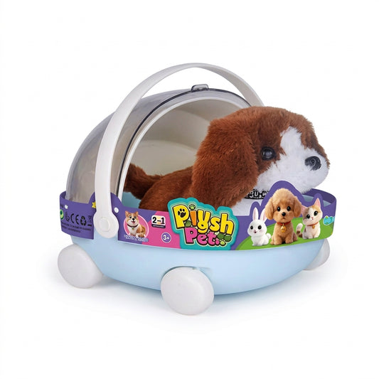 Battery Operated Plush Pet Dog with Bone & Sound Assorted