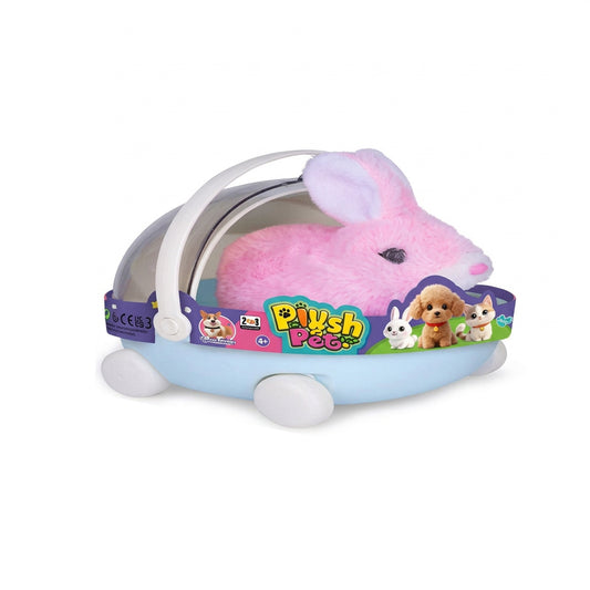 Battery Operated Plush Pet Rabbit with Radish & Sound Assorted