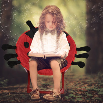 Urban Decor Kids Ladybug Cartoon Folding Chair Red