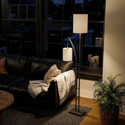 LED Floor Standing Lamp Black & White