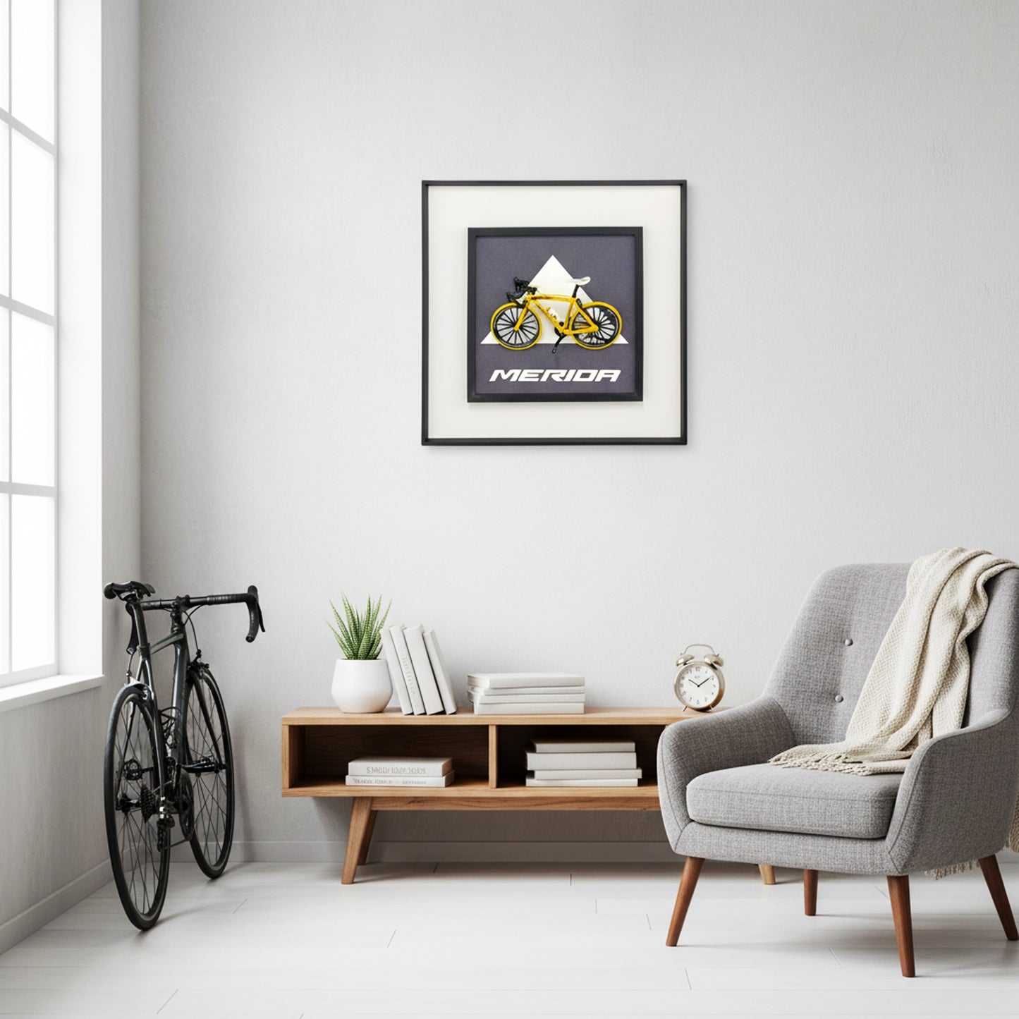 40 x 40cm Bicycle Frame Yellow