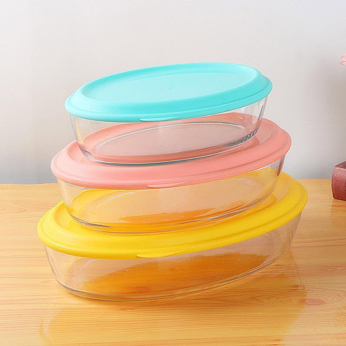 3 Piece Casserole Set Multicoloured