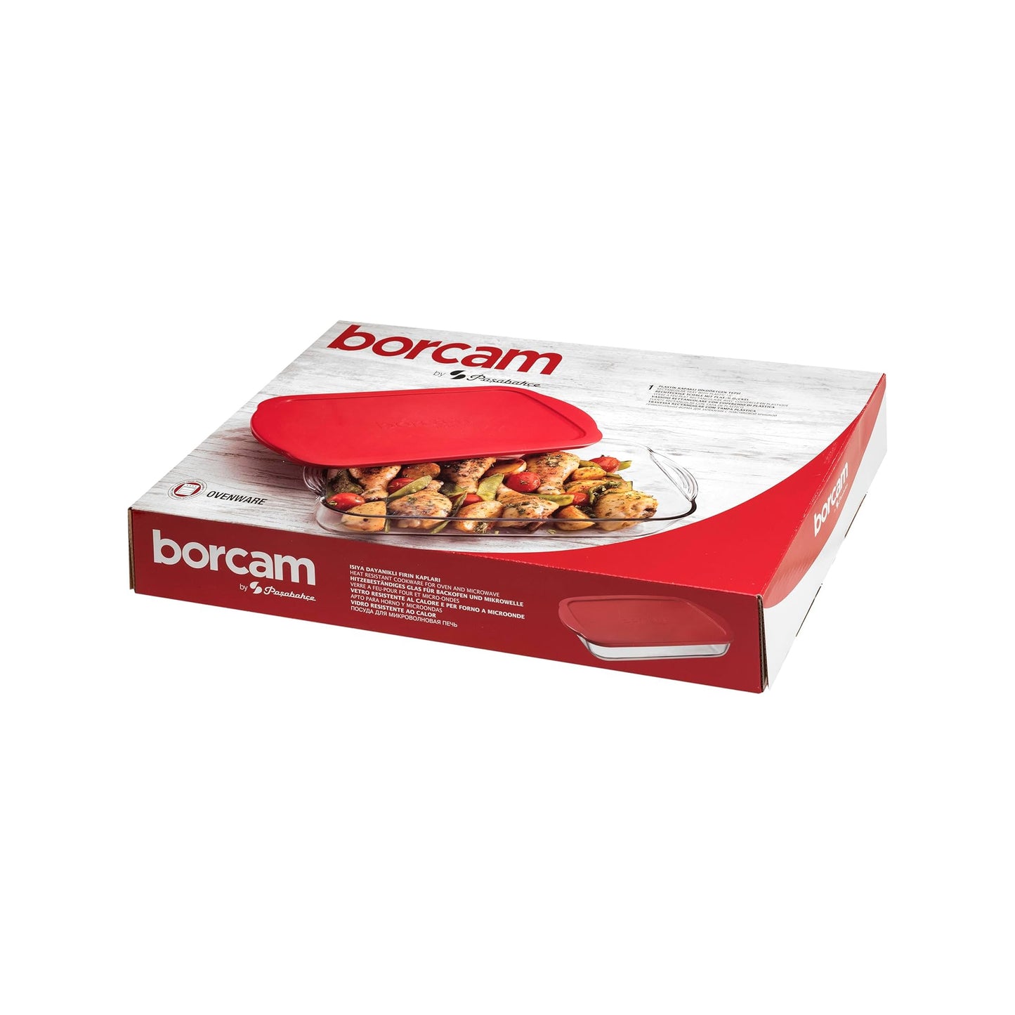 Borcam 4Lt Rectangular Casserole Clear