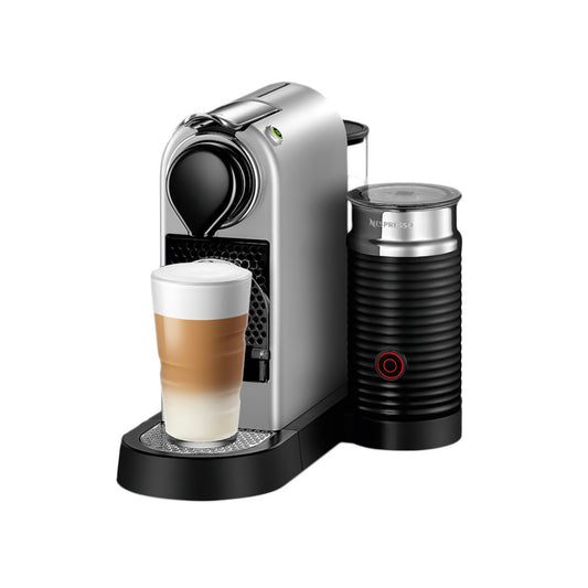 Nespresso Citiz Automatic Espresso Machine With Aeroccino Milk Frother Silver