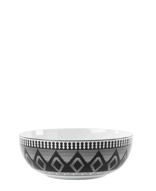 Chaka Chaka Homeware Salad Bowl - Black & White