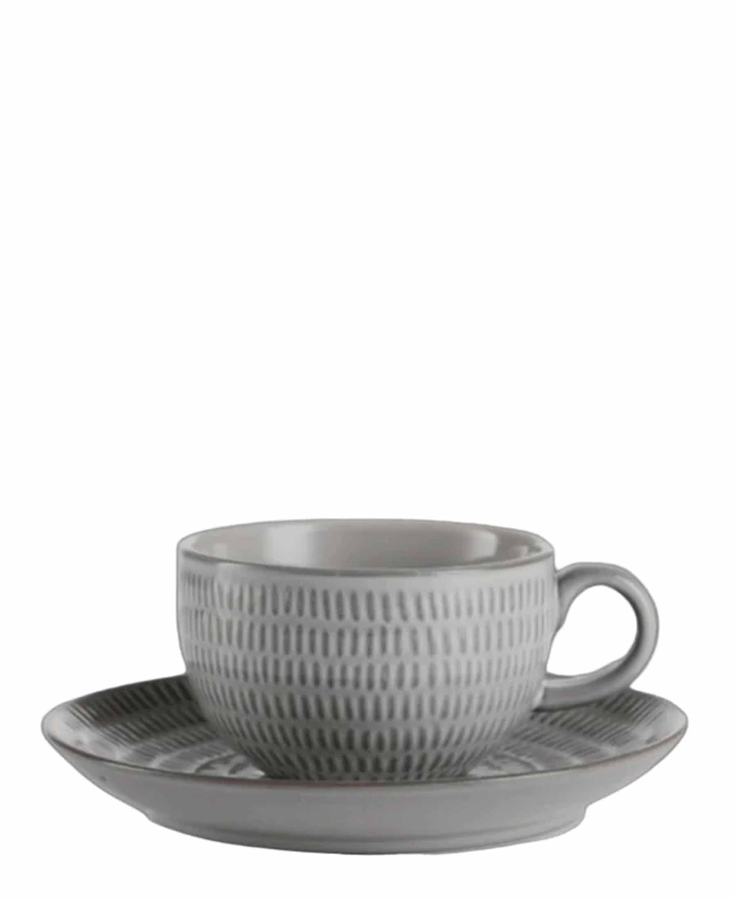 Chaka Chaka Homeware Rice Cup & Saucer - Grey