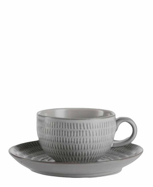 Chaka Chaka Homeware Rice Cup & Saucer - Grey