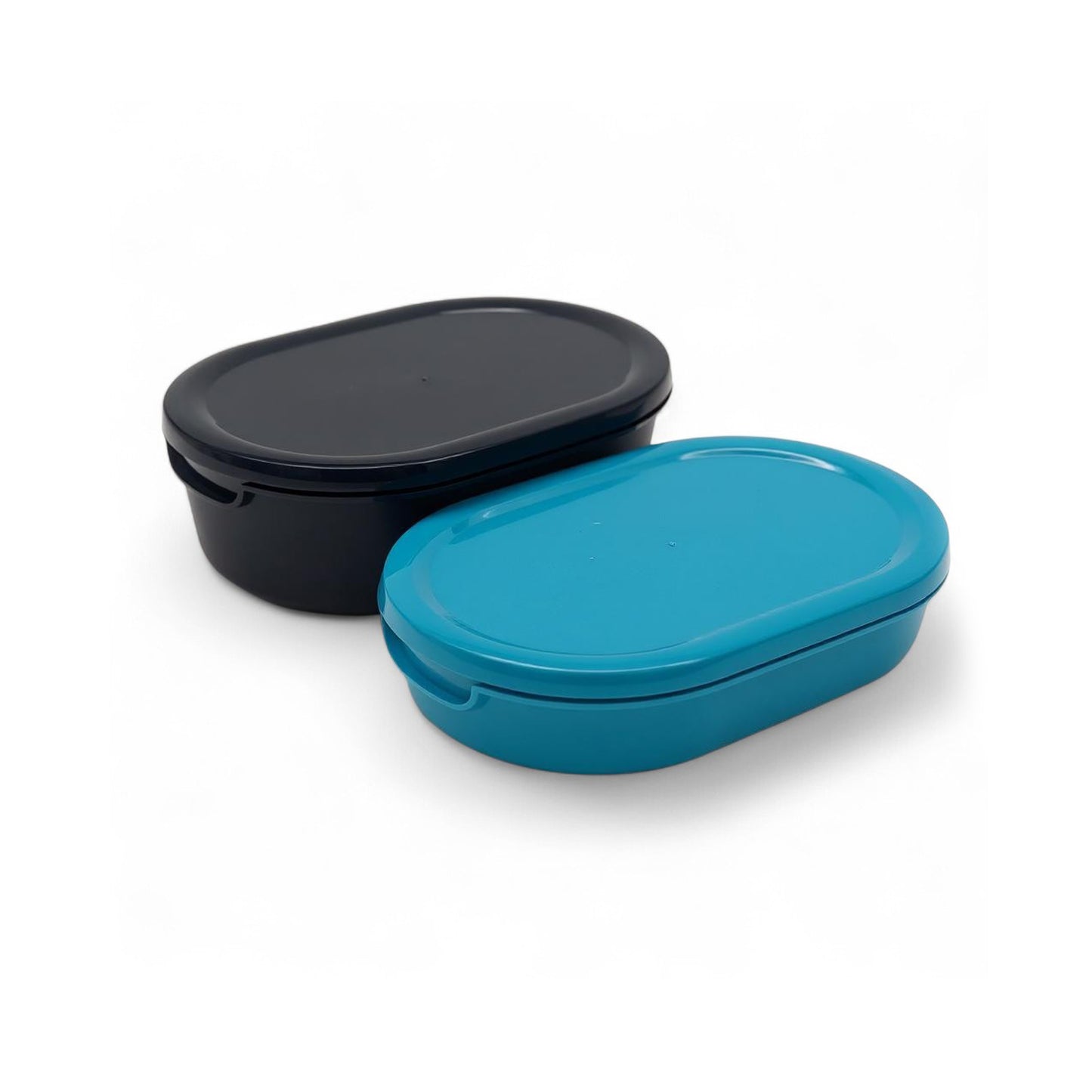 CH 2 Piece Lunch Box Set Blue & Black