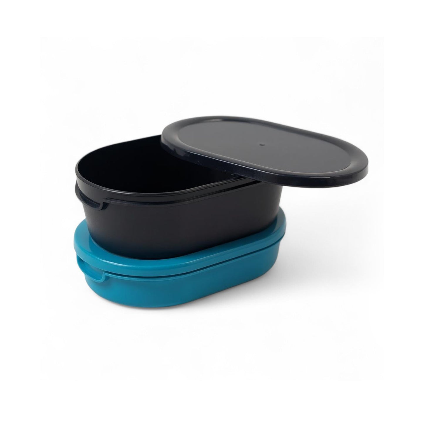 CH 2 Piece Lunch Box Set Blue & Black