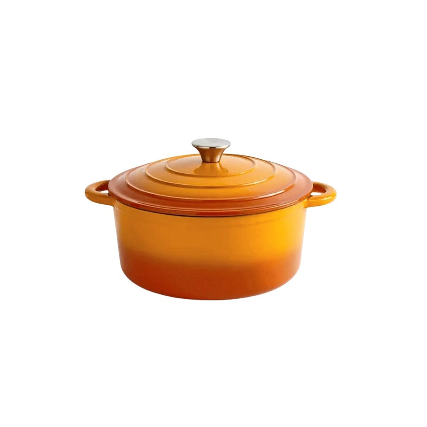 CH 24cm Cast Iron Casserole Orange