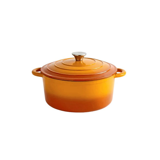 CH 24cm Cast Iron Casserole Orange