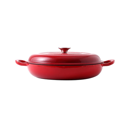 CH 30cm Cast Iron Casserole Red