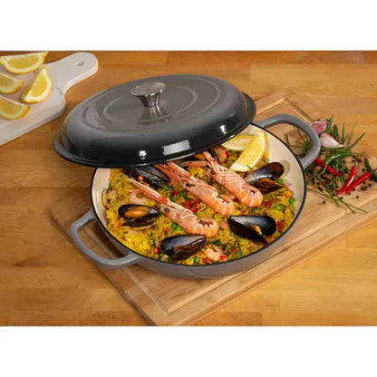 CH 30cm Cast Iron Casserole Grey