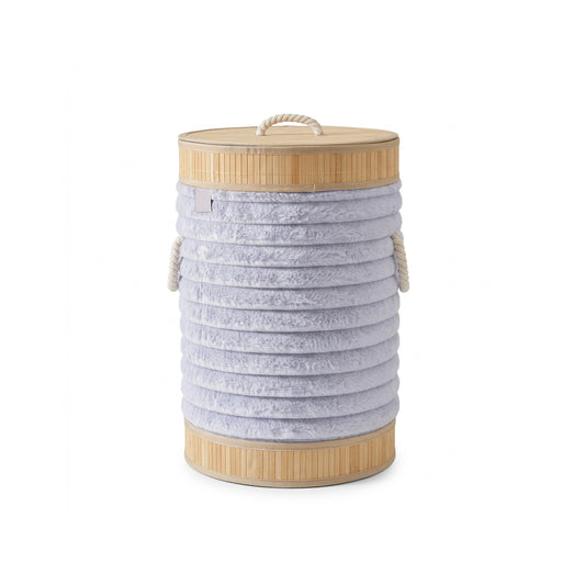 CH Round Laundry Basket Light Grey