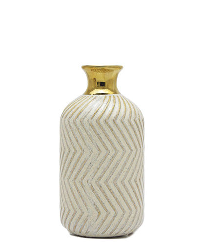 Urban Decor 18cm Oatmeal Bottle Vase - Gold