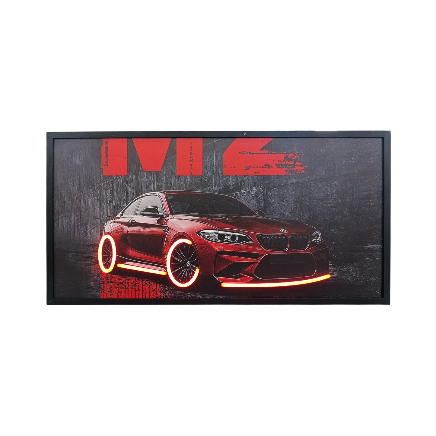 100 x 40cm Car Frame with Lights Red