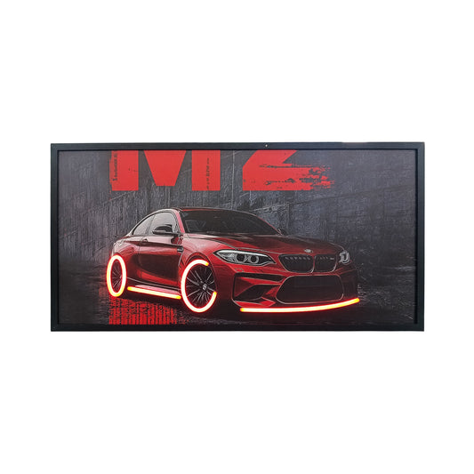 100 x 40cm Car Frame with Lights Red