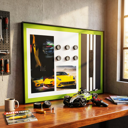 60 x 80cm Car Frame with Accessories Green