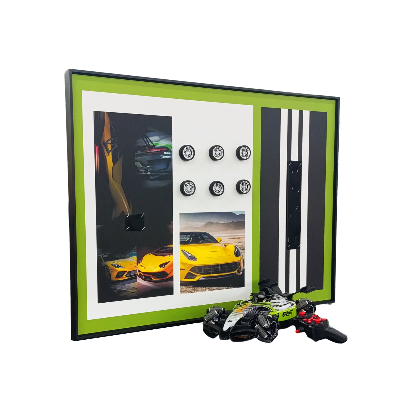 60 x 80cm Car Frame with Accessories Green