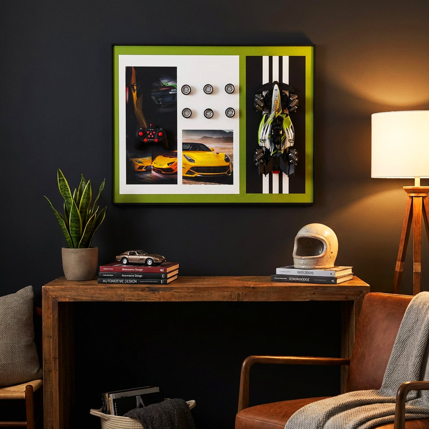 60 x 80cm Car Frame with Accessories Green