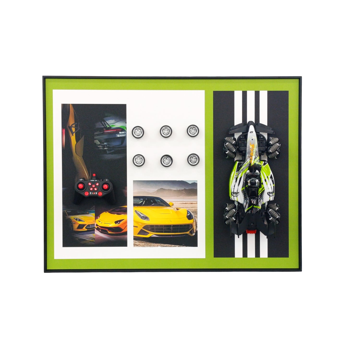 60 x 80cm Car Frame with Accessories Green