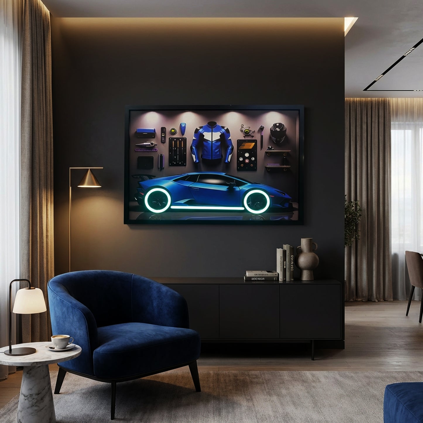 70 x 40cm Car Frame with Lights & Accessories