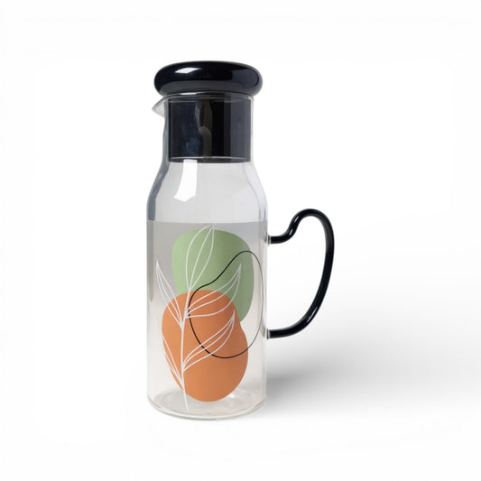 Glass Floral Carafe Clear