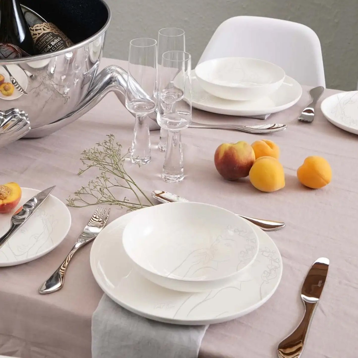 Carrol Boyes 4 Piece Baobab Champagne Glass Set Clear