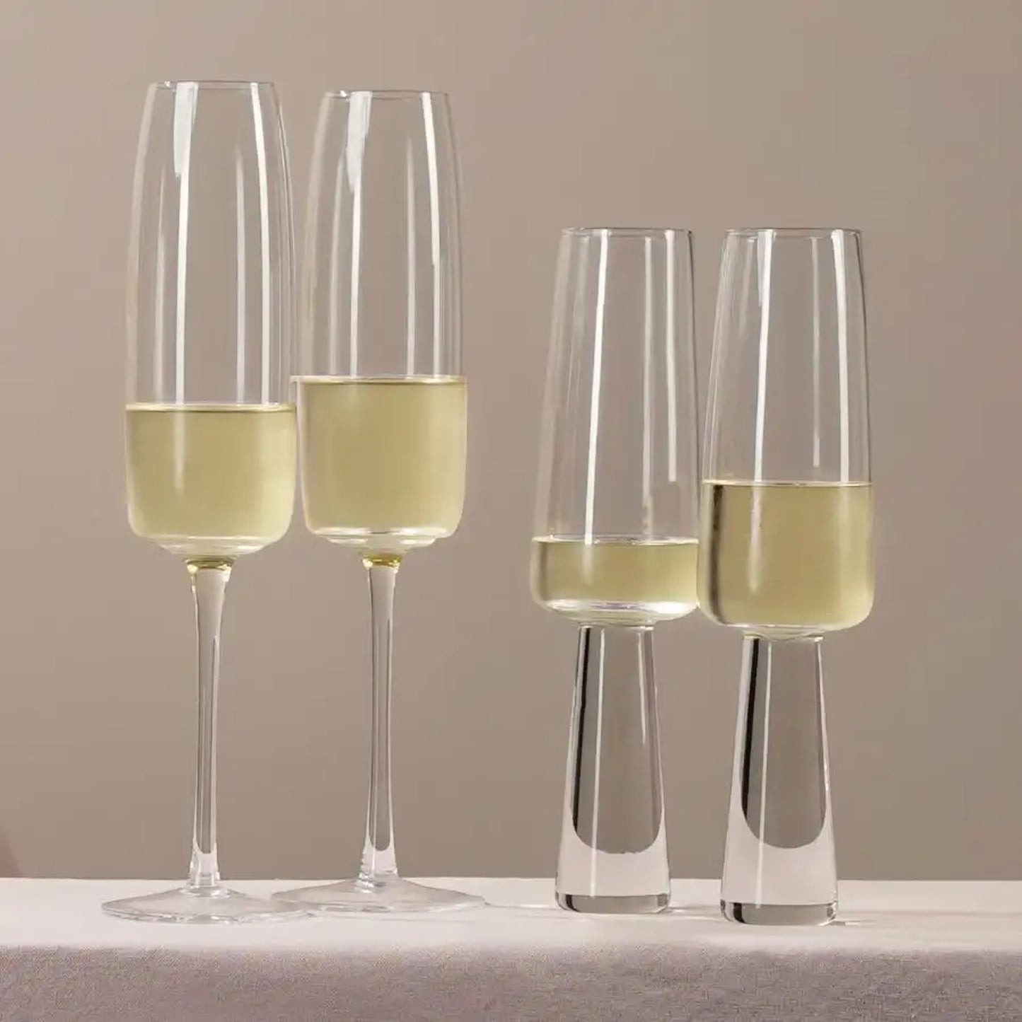 Carrol Boyes 4 Piece Baobab Champagne Glass Set Clear
