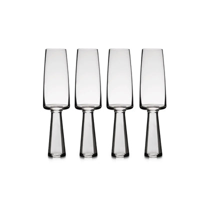 Carrol Boyes 4 Piece Baobab Champagne Glass Set Clear