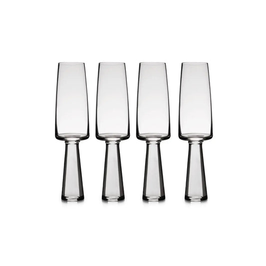 Carrol Boyes 4 Piece Baobab Champagne Glass Set Clear