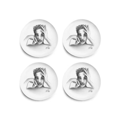 Carrol Boyes 4 Piece In Vogue Dinner Plate Set White
