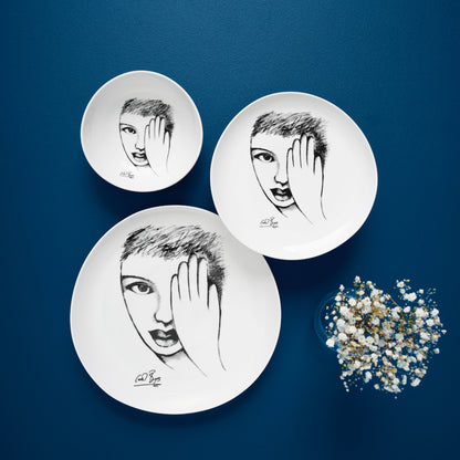 Carrol Boyes 4 Piece Eye for Detail Dinner Plate Set White