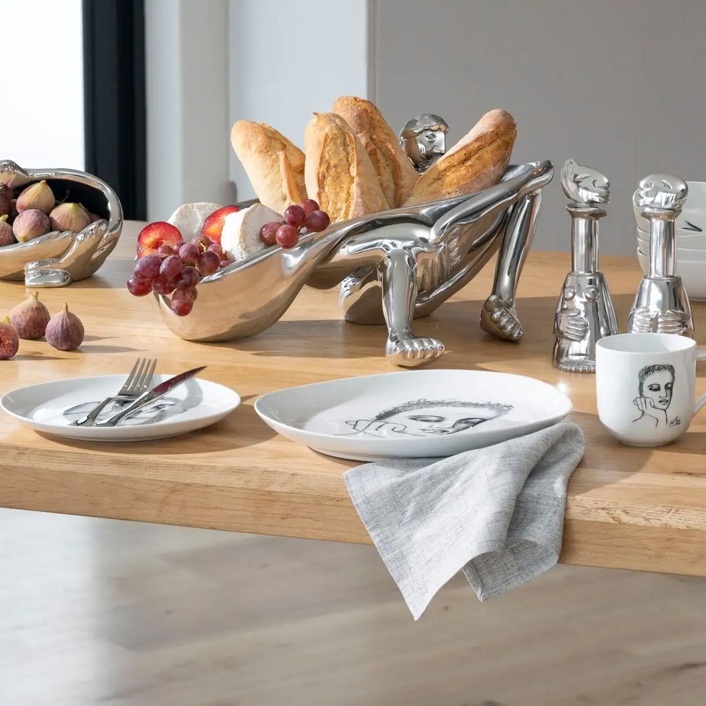 Carrol Boyes 4 Piece Just a Thought Dinner Plate Set White