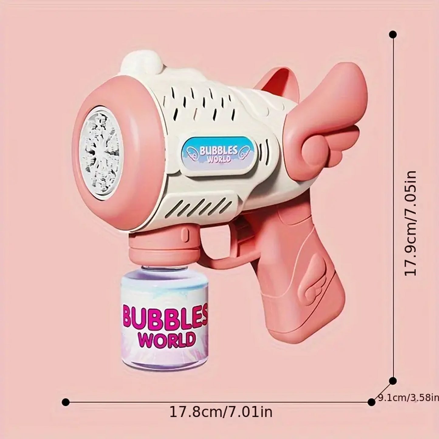 Angel Wing Automatic Bubble Launcher Pink