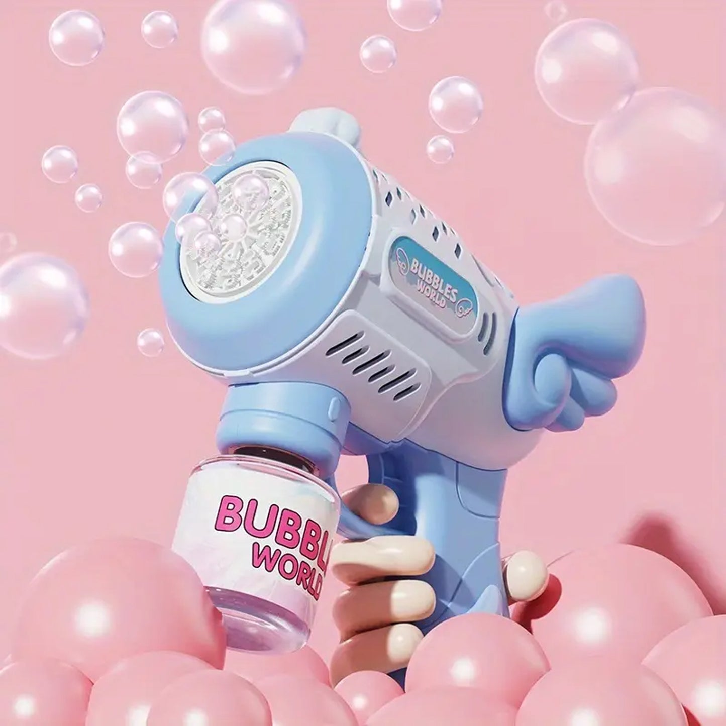 Angel Wing Automatic Bubble Launcher Blue