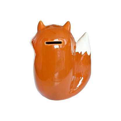 Fox Ceramic Money Box Brown