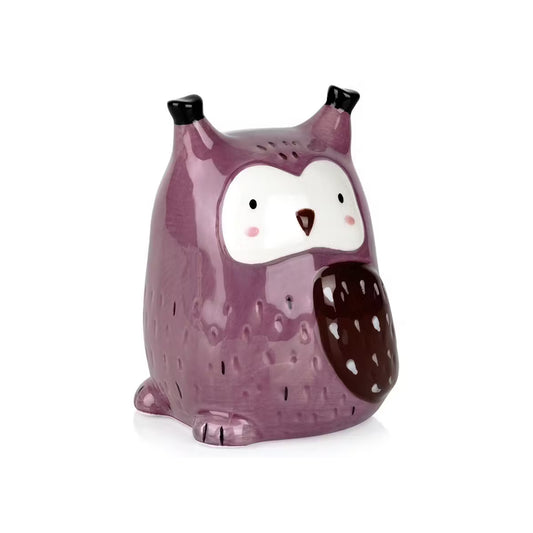 Owl Ceramic Money Box Purple