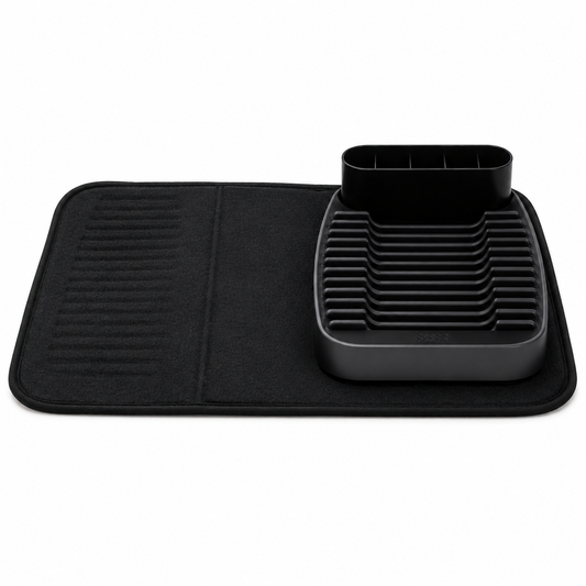 Joie Dish Drying Rack + Drying Mat Black