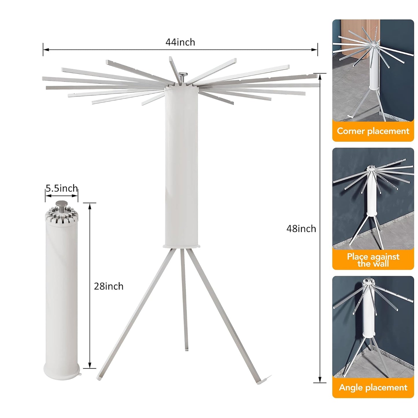 Steel Clothes Drying Rack White