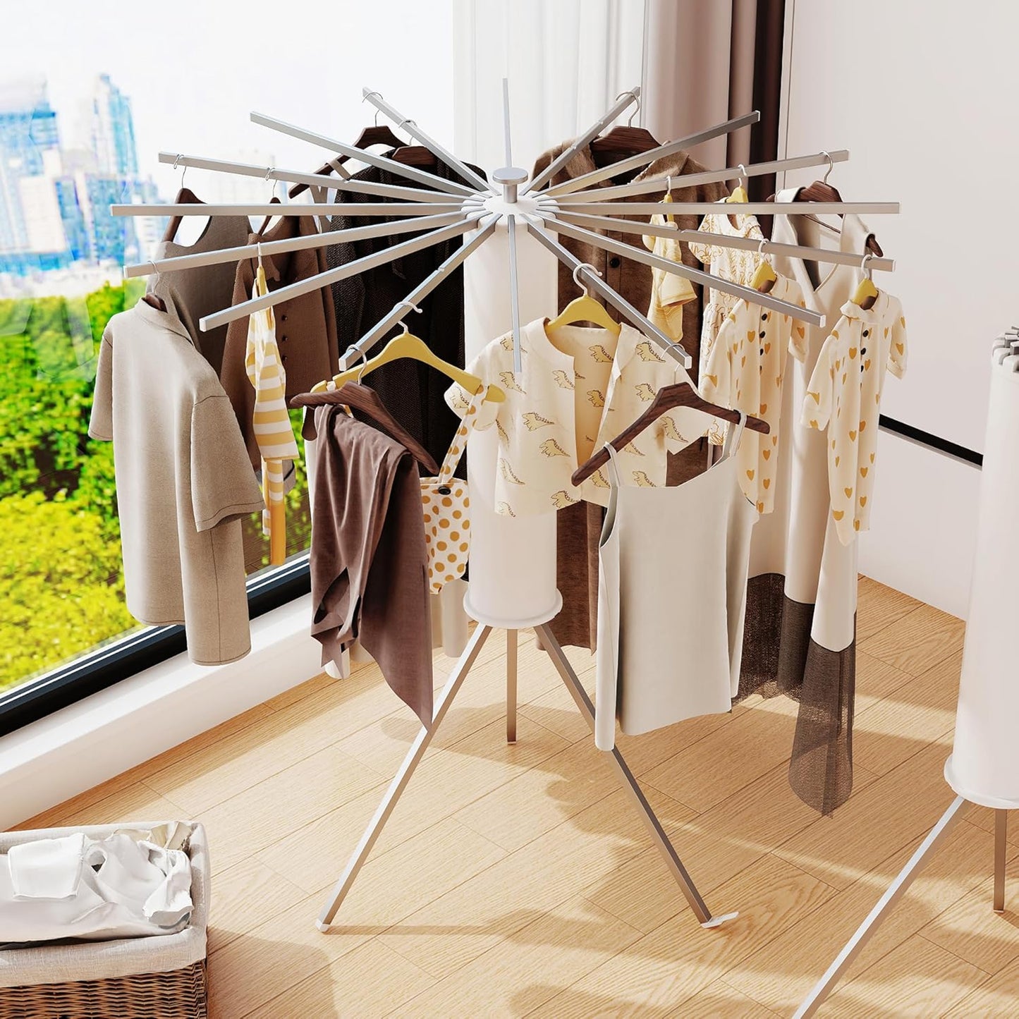 Steel Clothes Drying Rack White
