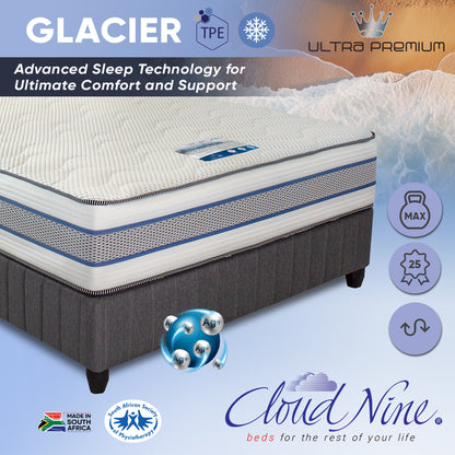 Cloud Nine Glacier Queen Bed With MJ Base