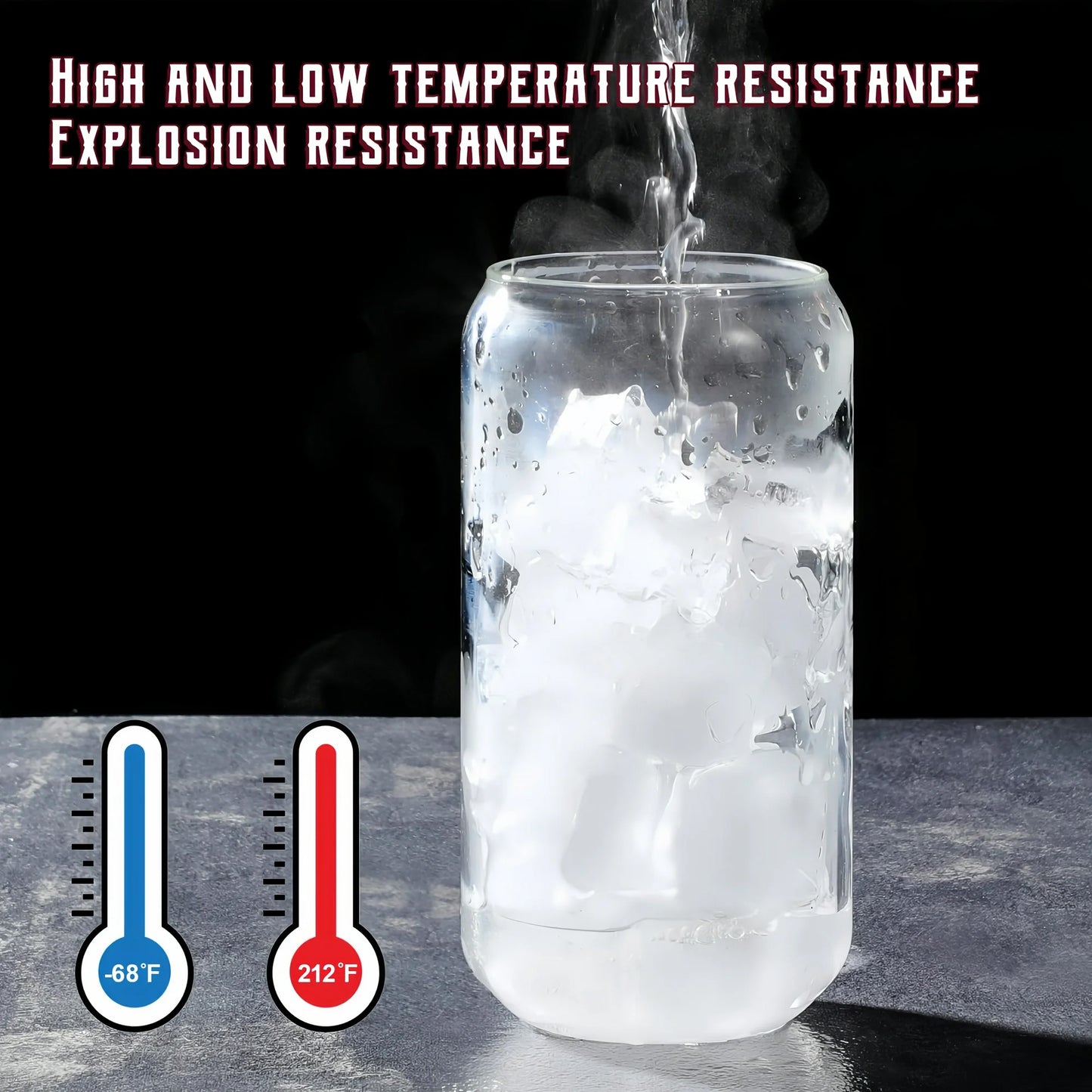4 Piece 500ml Glass Tumbler Set Clear