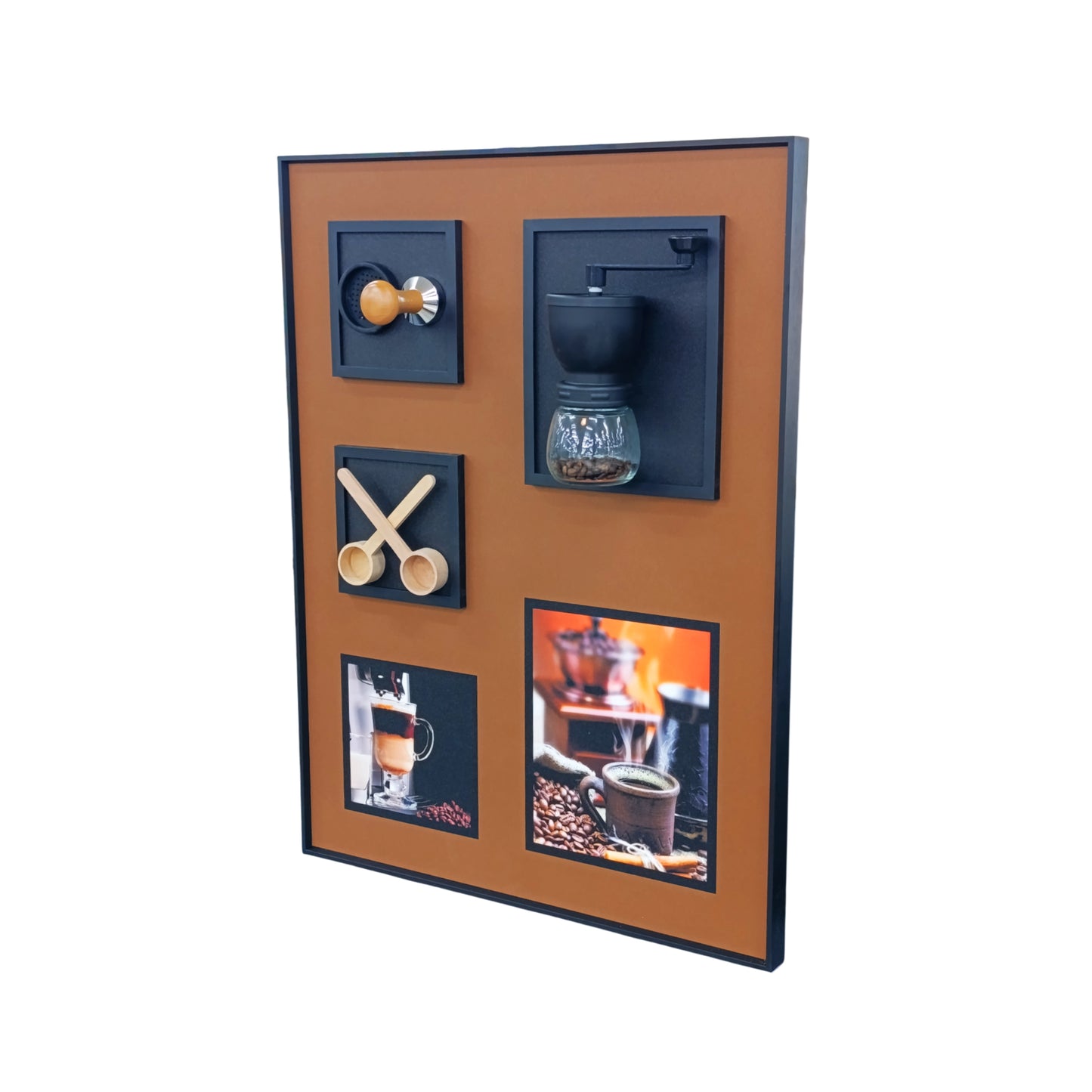 60 x 80cm Coffee Wall Frame Brown