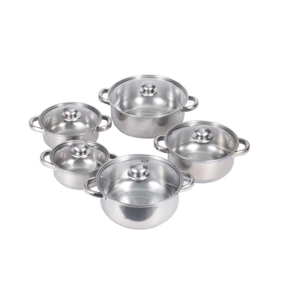 First Home Range 10 Piece Pot Set Silver