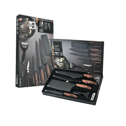 First Home Range 6 Piece Knife Set Brown