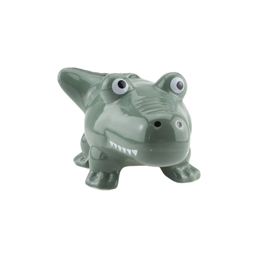 Crocodile Ceramic Money Bank Green
