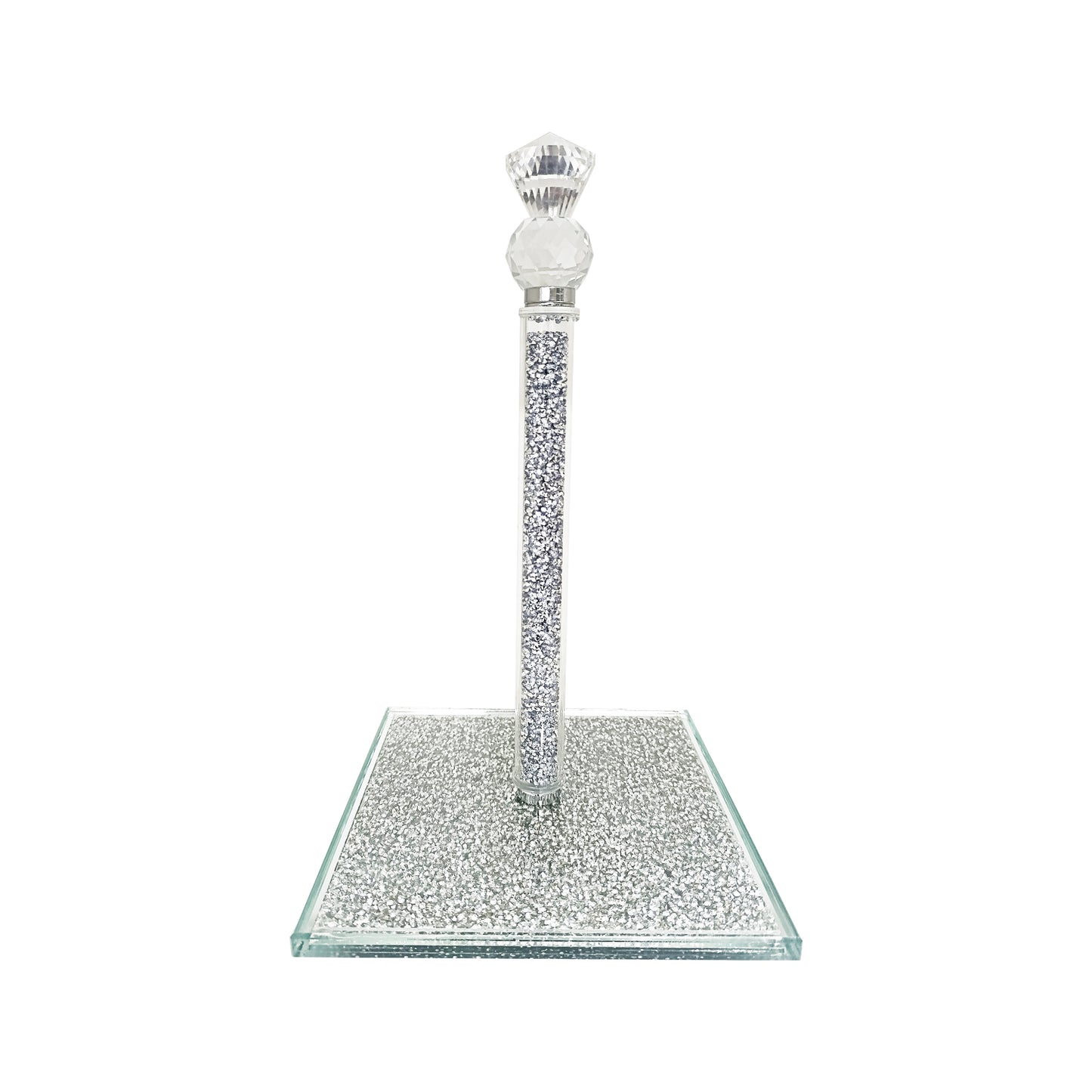 Exotic Designs Crushed diamond paper towel holder Silver